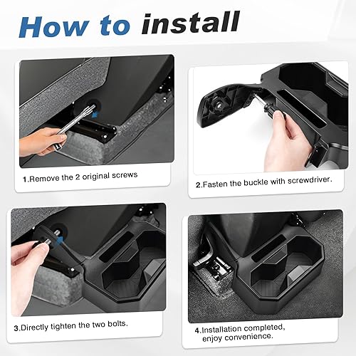 Miniatura 7 de Karltys Portavasos trasero fijable para Chevy Trax 2024 2025, soporte de doble taza para asiento trasero para Chevrolet Chevy Trax, accesorios