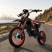 QRONGE X1 Spark Electric Dirt Bike, 60V 28.8Ah Battery, 4500W Peak Mid-Drive Motor Electric Motorcycle, 50MPH & 60 Mile Range, Full Suspension Off Road E Bike for Teens & Adults 13+, 3 Speed Modes