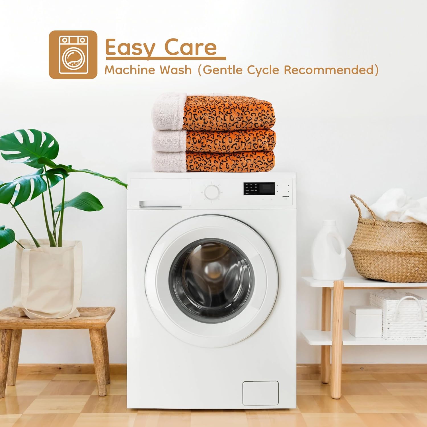 Electric Heated Blanket Full Size 72"x84", Leopard Print Soft Flannel & Sherpa, LCD Display 10 Heat Settings with 1-12H Timer & Overnight Safe, Bed & Couch, Machine Washable, Black Yellow - Image 6