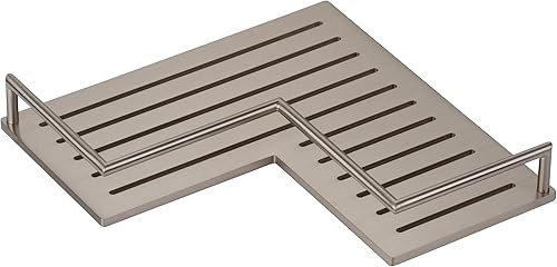 Miniatura 1 de Ginger 28505SN - Estante de aseo de ducha de esquina montado en la pared, níquel satinado