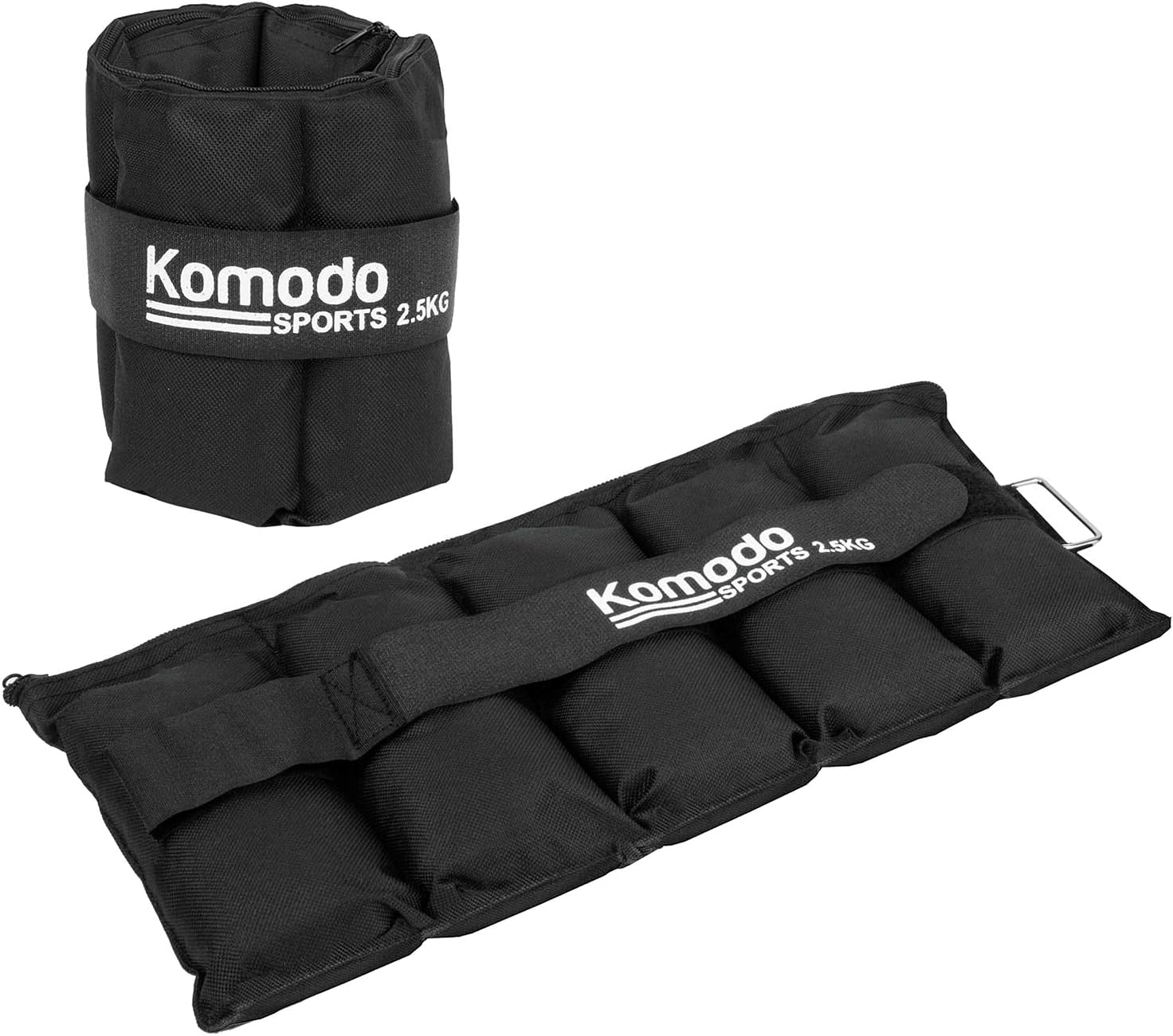 Komodo Adjustable Ankle Weights Max 5kg (2.5kg Each) Removable Weight