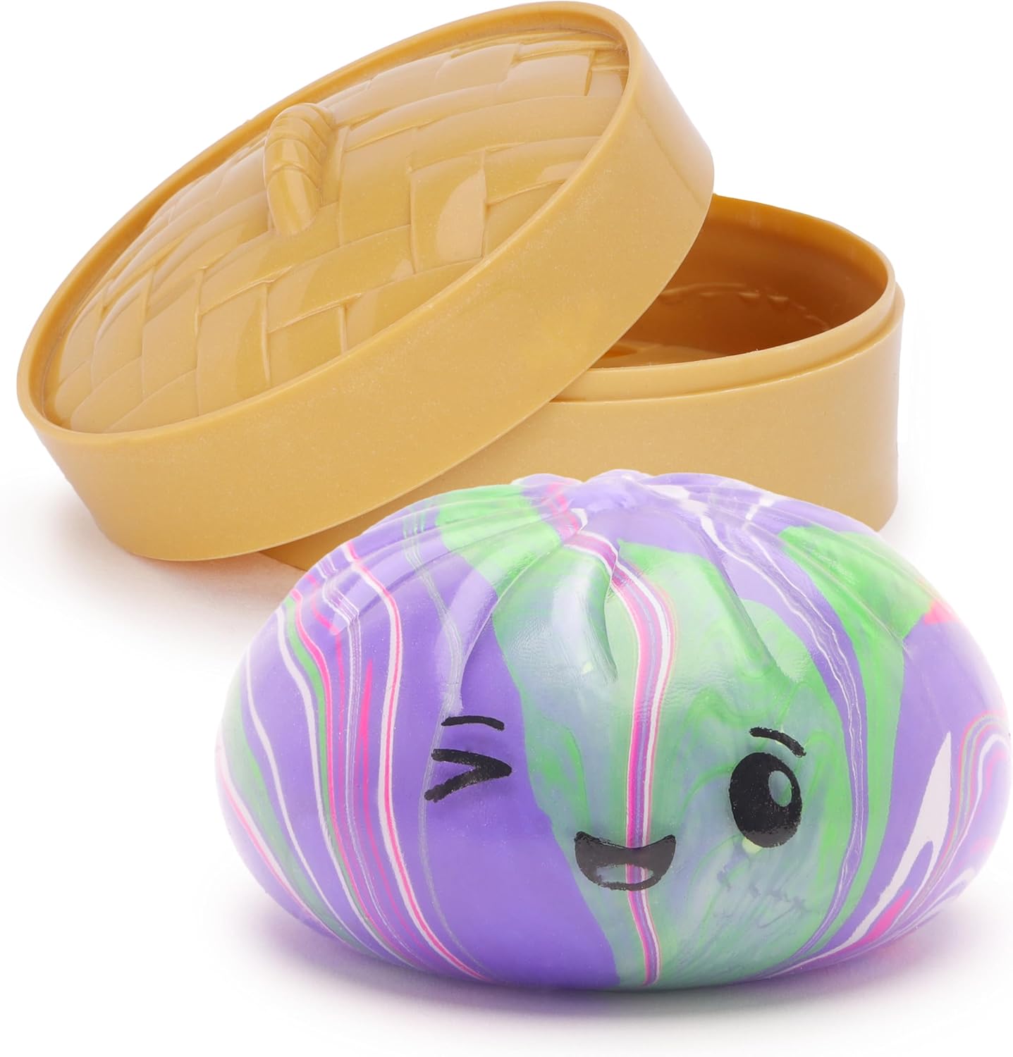 Toyland® Squishy Bao Dumpling Sensory Fidget Toy with Plastic Steamer Box - Squeeze Toys for Kids - 1 Chosen At Random - Ages 3+ — image 16