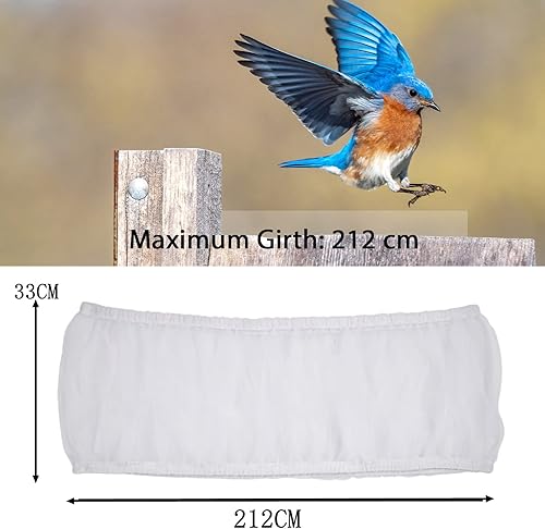 Miniatura 11 de Hakeeta Falda de jaula para pájaros, atrapa semillas de pájaros de malla, cubierta de red aireada, falda ventilada de nailon suave, atrapa semillas