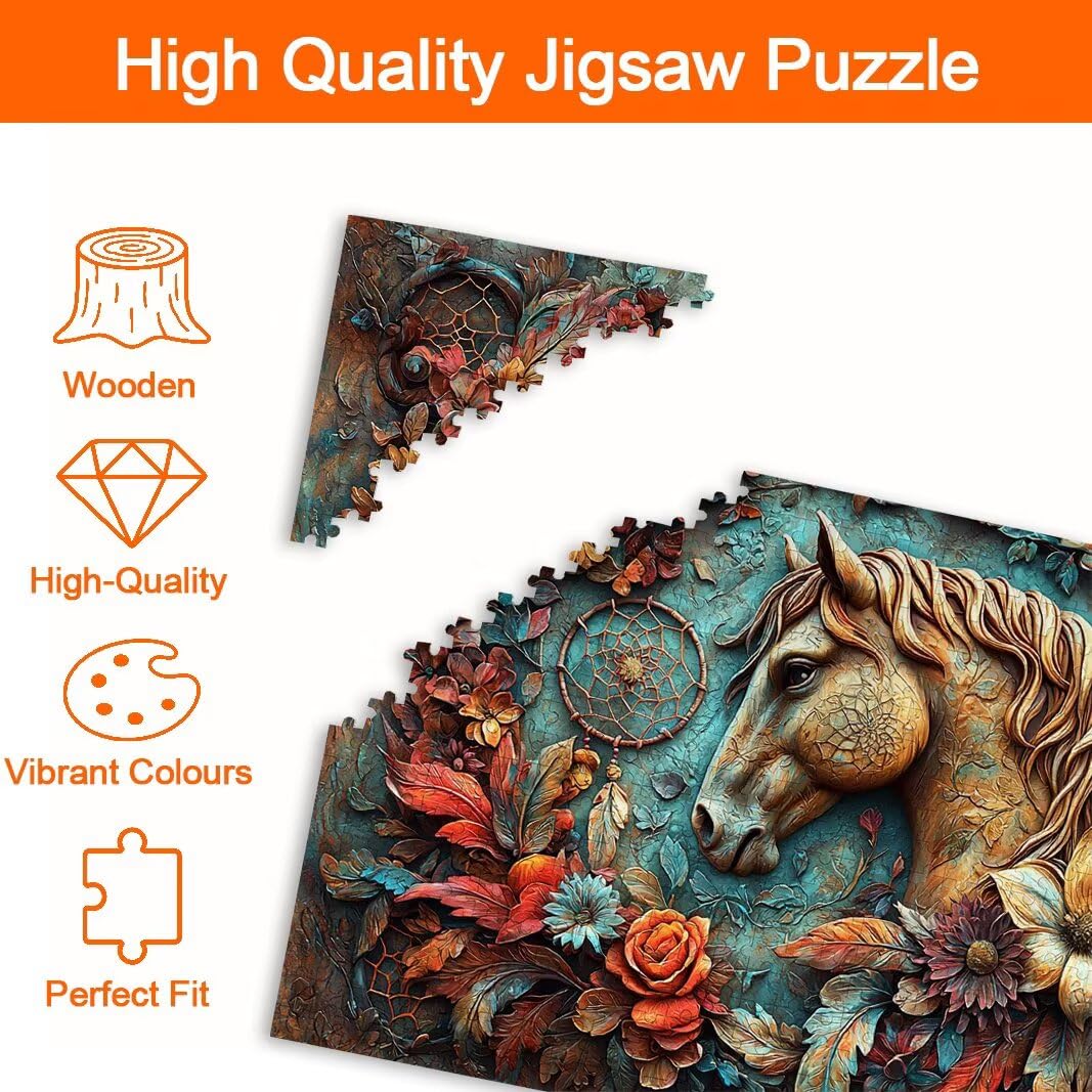 Puzzle Cavallo, Puzzle 2000 Pezzi Adulti per Decor, Regalo Donna/Uomo -8678