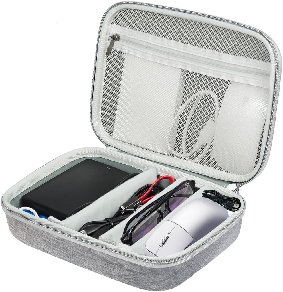 EVA Electronic Organizer Case Shockproof Storage Bag for Power Adapter Chargers Cables Mouse Portable Storage Bag for Sunglasses Cosmetics Jewelry Watches Accessories