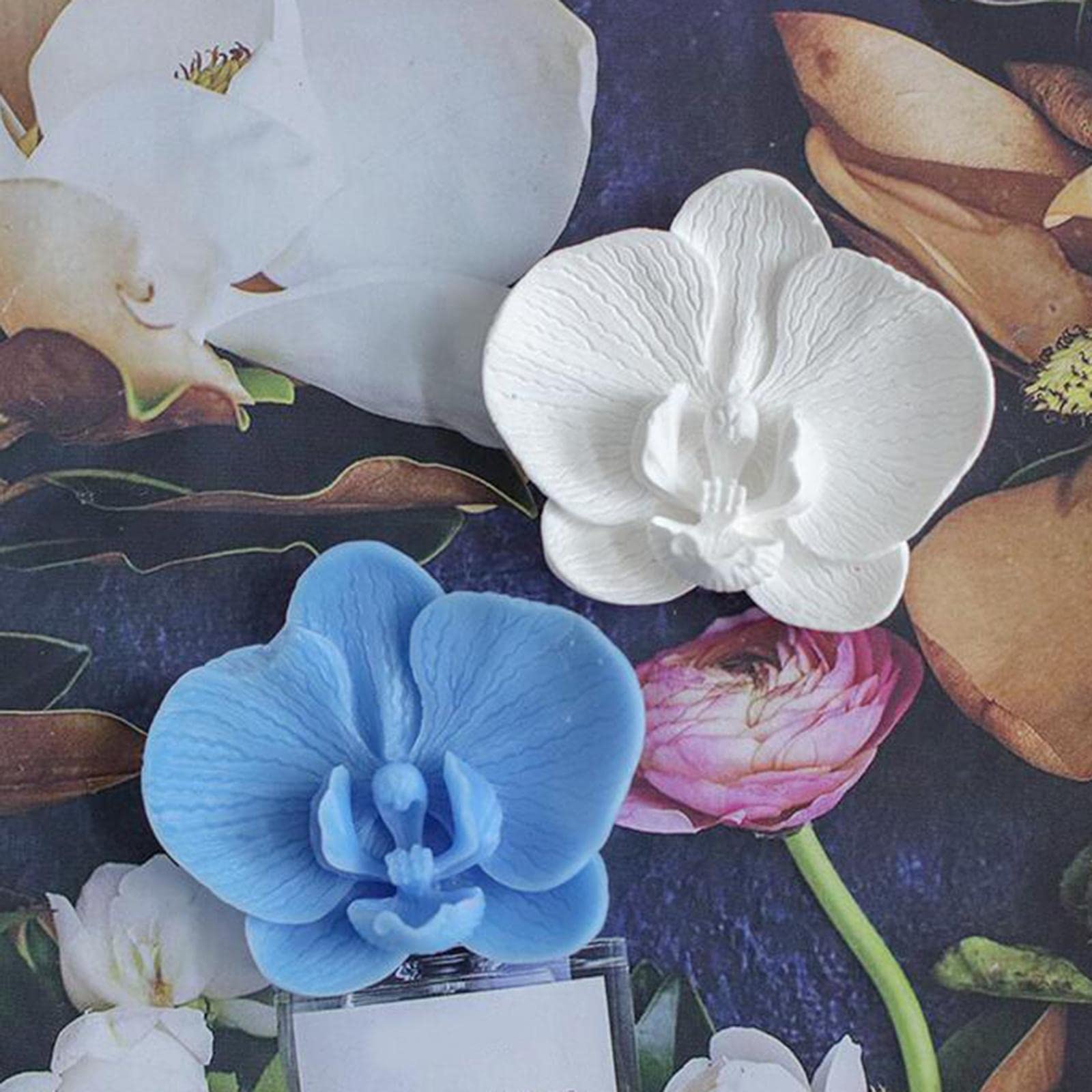 10 zestawów kwiatowych silikonowych form do świec mydło formy do aromaterapii świece rzemiosło dekoracja, Phalaenopsis