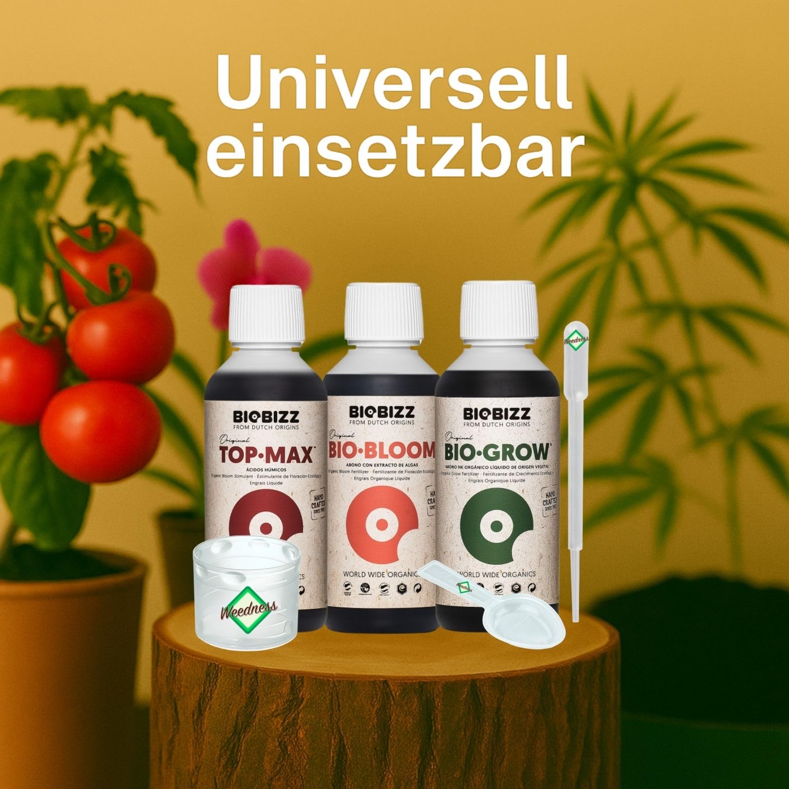 BioBizz Zestaw nawozów 3-częściowy do stosowania w pomieszczeniach zamkniętych - naturalny nawóz organiczny - zestaw startowy do uprawy storczyków Niebieskie ziarno (Indoor)