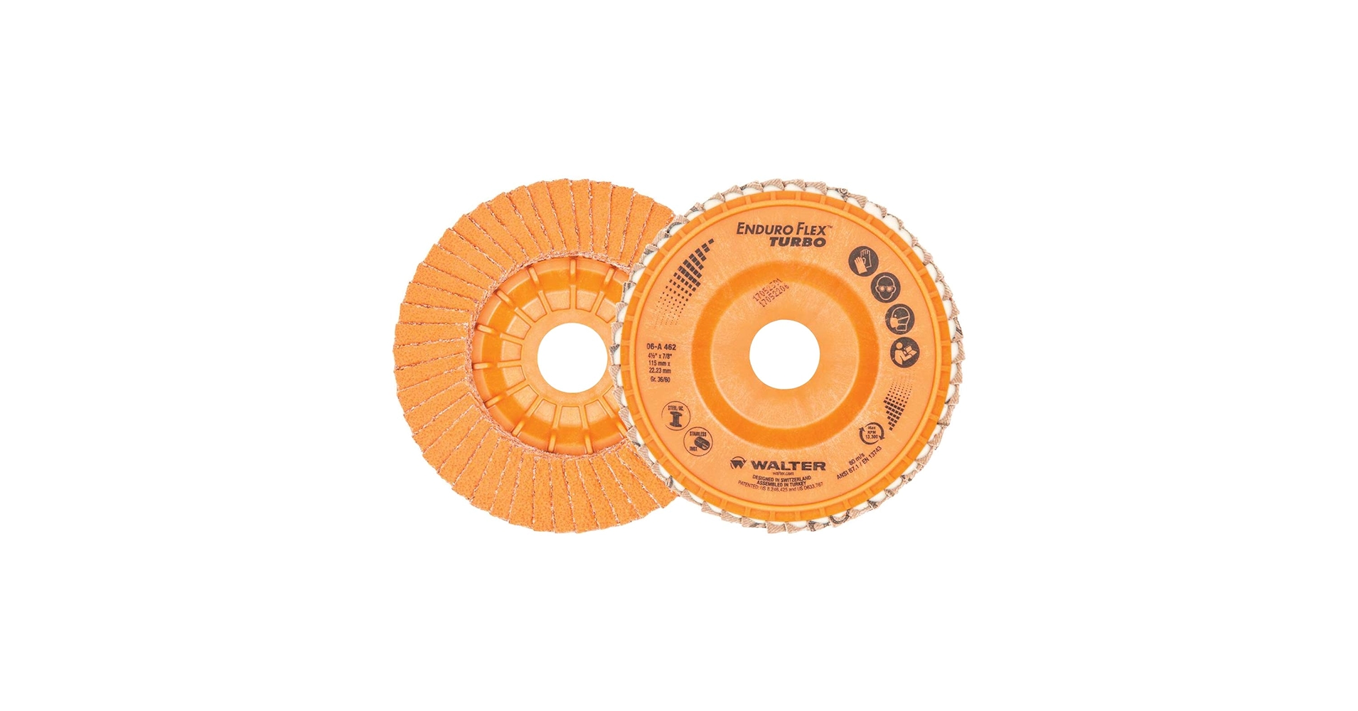【6’4″ 】Round Nose Round DURA-FLEX5 Amazon.com: Walter 06A462 4-1/2x7/8 Enduro-Flex Turbo Discs