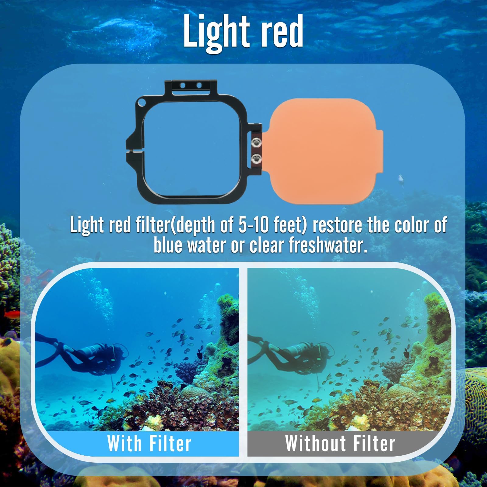 Nitescuba 3-Pack Tauchfilter Objektiv für Insta360 Ace Pro 1 Offizielle Unterwasser Dividing wasserdichte Gehäuse Schutzhülle