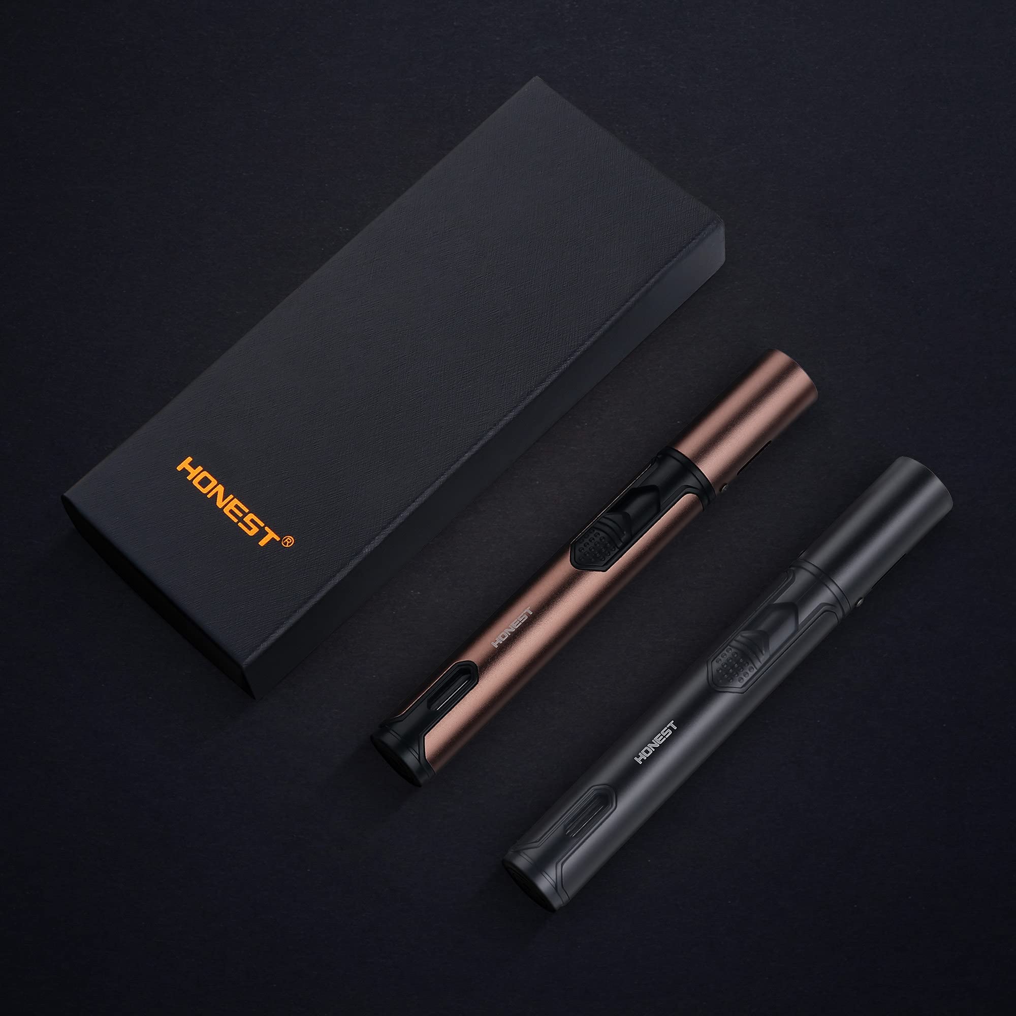 IEIK Butane Torch Lighter 2 Pack Refillable Torch Lighter Adjustable