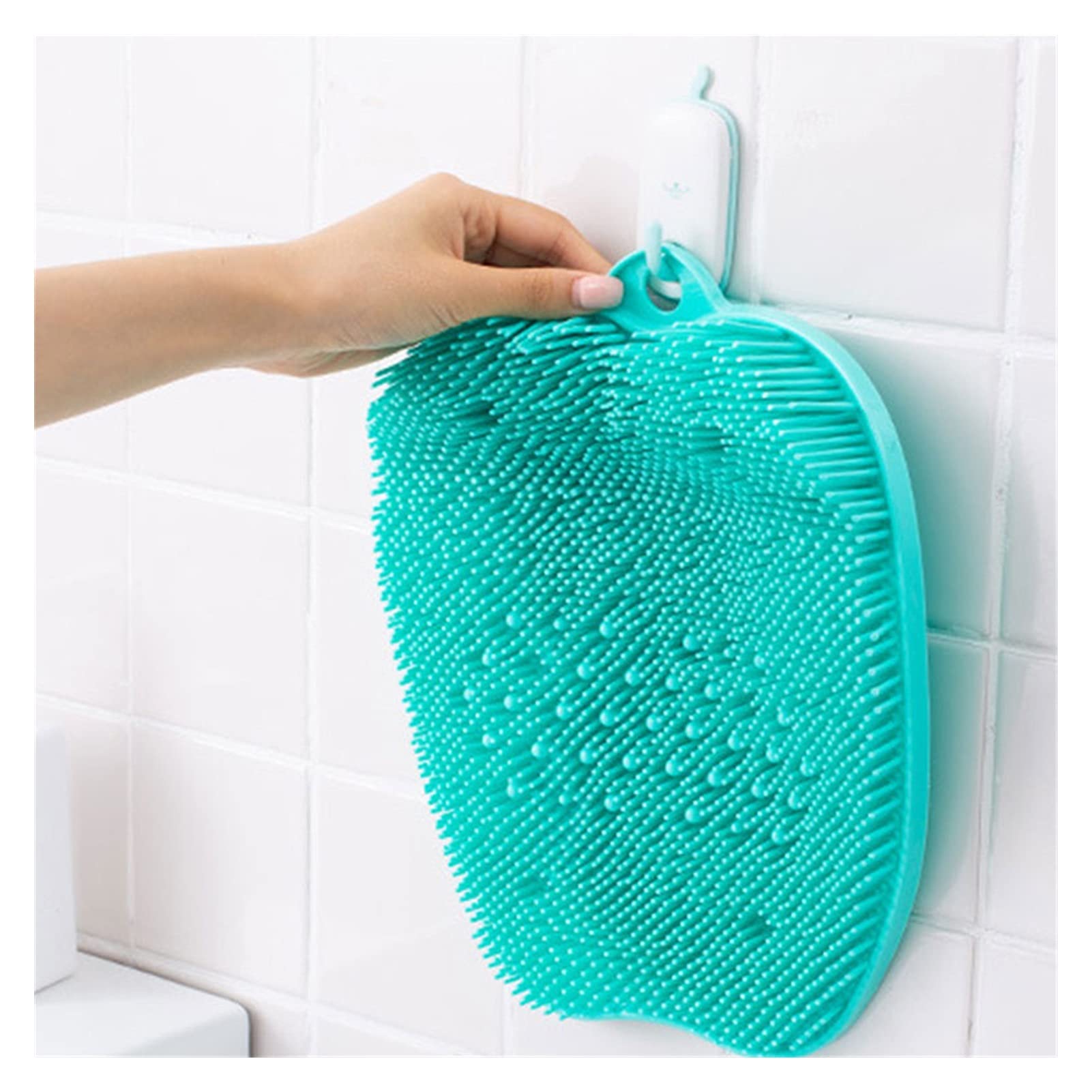 Ducha Silicona Cepillo para Lavar los pies Limpieza de pies para baño Almohadilla de Masaje Alfombrilla para baño Ducha de Masaje Apto para pies Alfombrilla de baño Antideslizante Almohadill