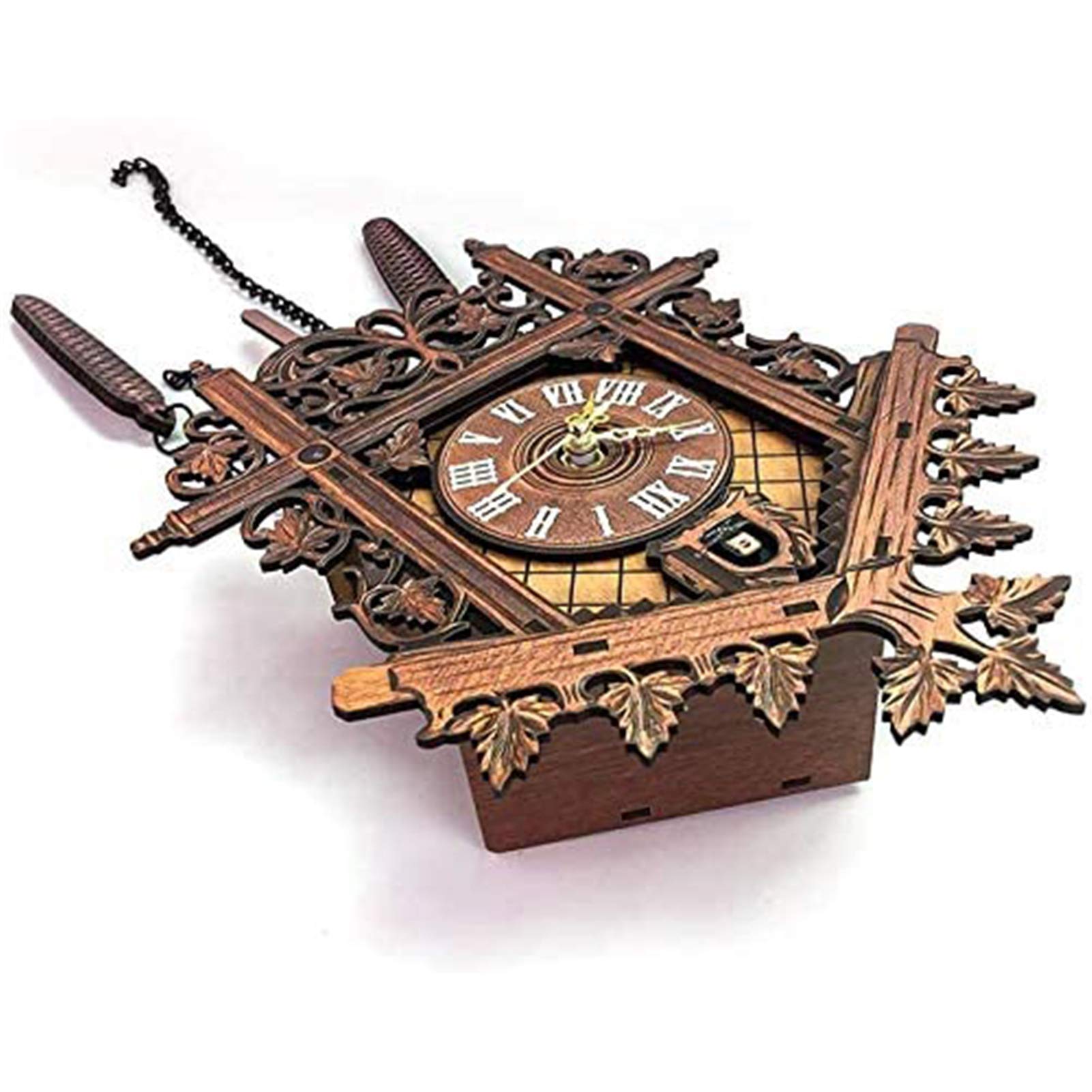 Orologio a cucù, meccanico, in legno, decorazione per casa e ristorante, design retrò per soggiorno