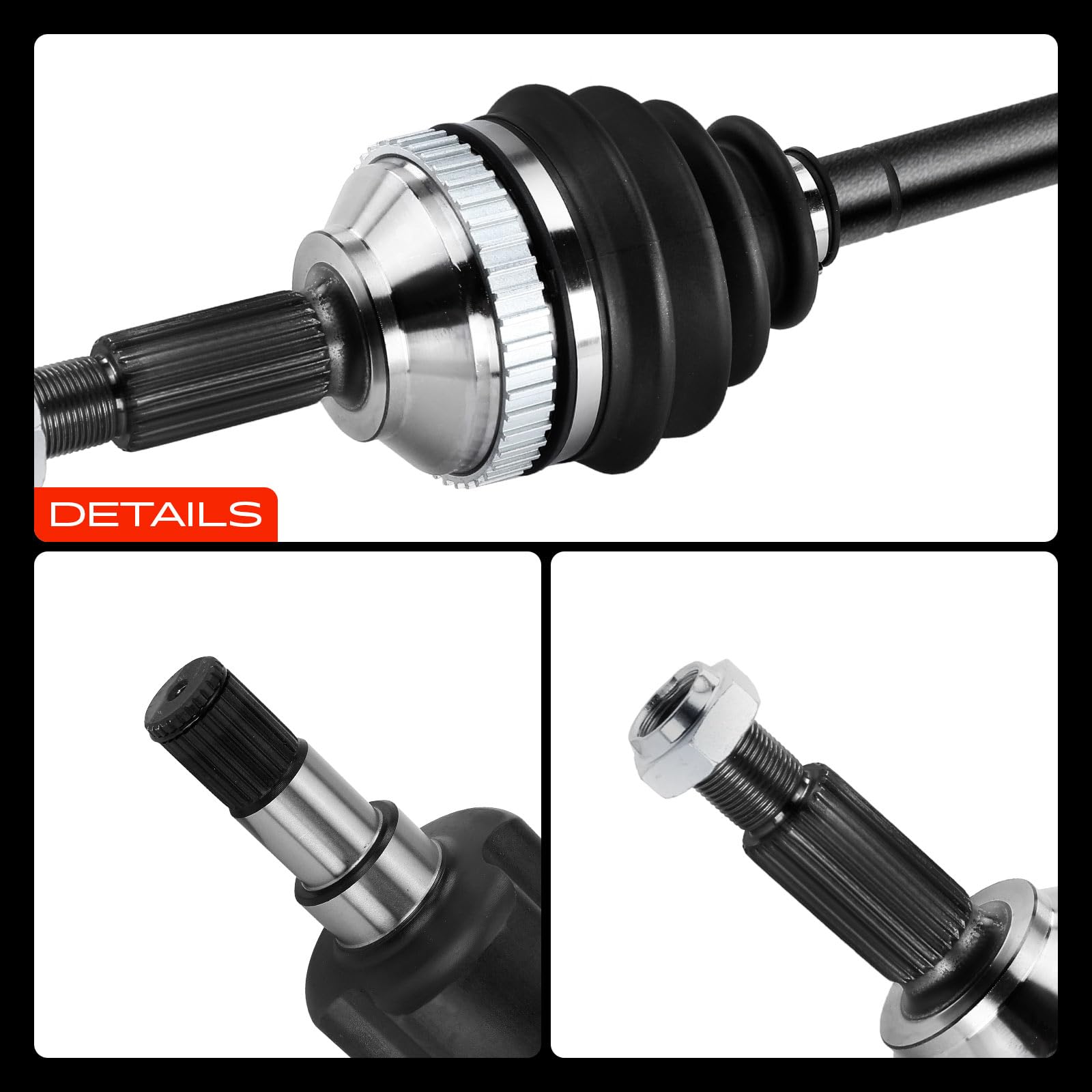 Frankberg Eje motriz Eje de transmisión Caja de cambios manual con ABS-Ring Eje delantero Izquierda Compatible con Cougar EC 2.5L 1998-2001 Mondeo II BAP 1.6L-2.5L 1996-2000 Replace# 5029040