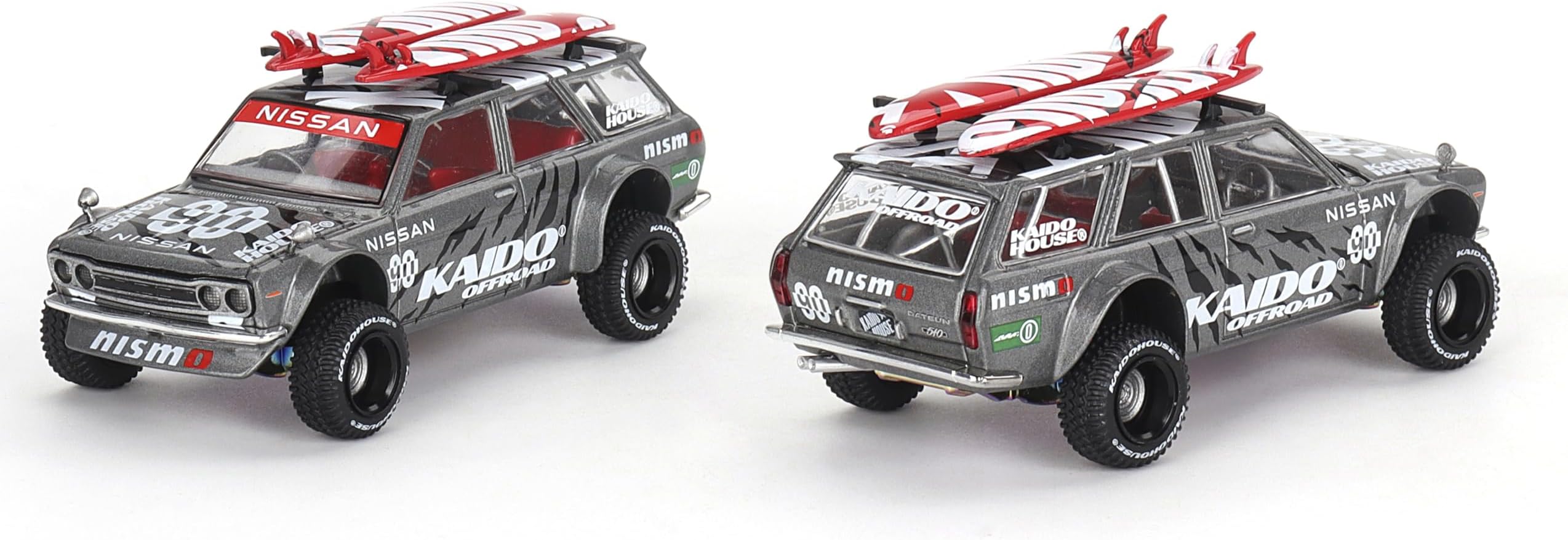 True Scale Miniatures Car Compatible with Nissan Datsun KAIDO 510 Wagon 4×4 Kaido Offroad V1 1/64 Diecast Car Kaido House KHMG121