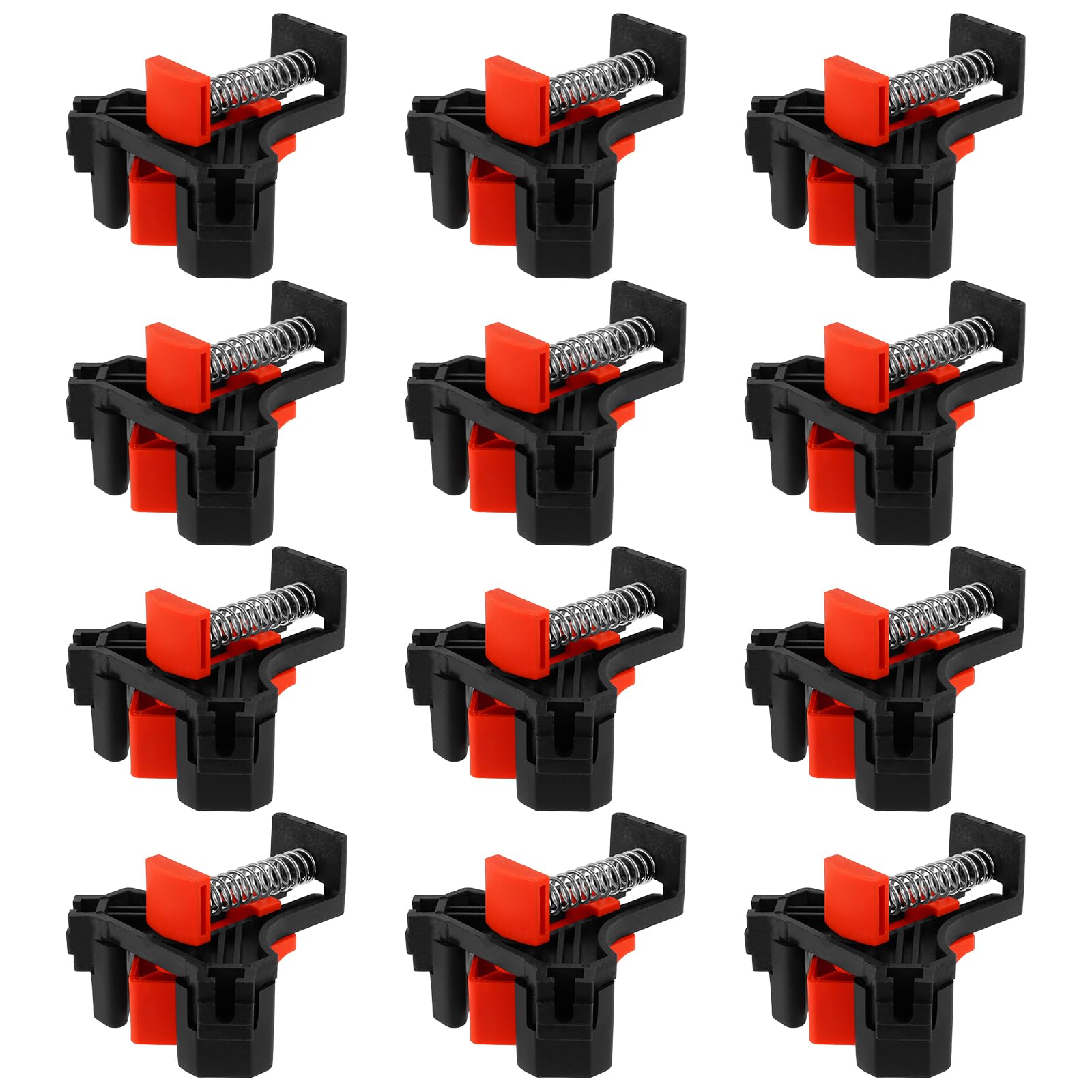 US 12Pcs 90 Degree Angle Clamps Adjustable Corner Clip Fixer Enduring Right Angle Clamp Multipurpose Photo Frame Clamp Reusable Corner Clamps Wood Fixing Clamping Tool for Corner T-joints Frames