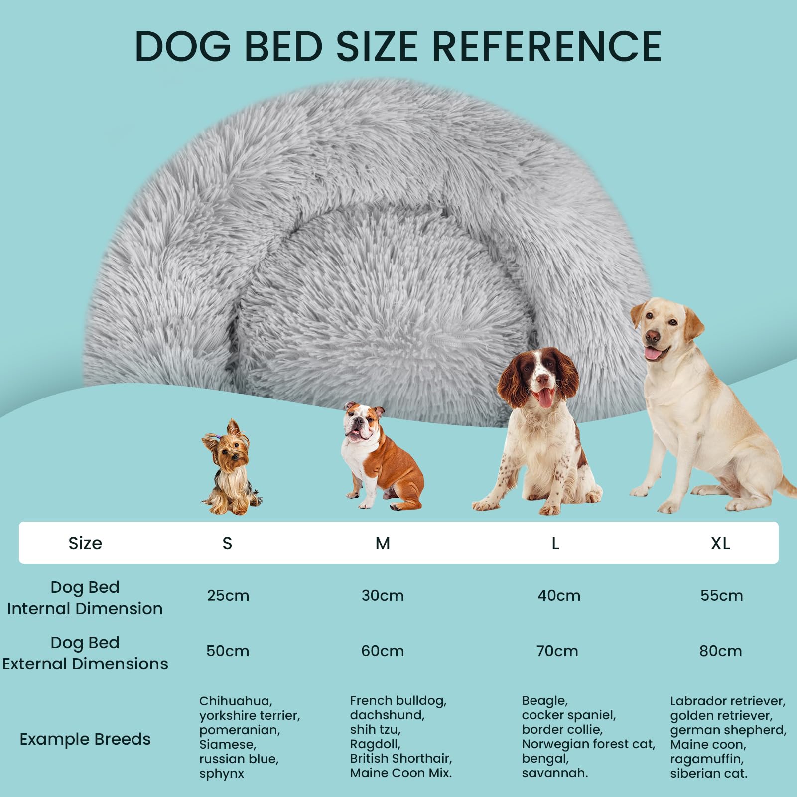 OKPOW Cuccia Morbida per Cani Gatto: Pelosa Lettino Puffy per Cuccioli Nuvola - Lavabile Peluche Ciambella Cuccia Calmante per Animali Domestici