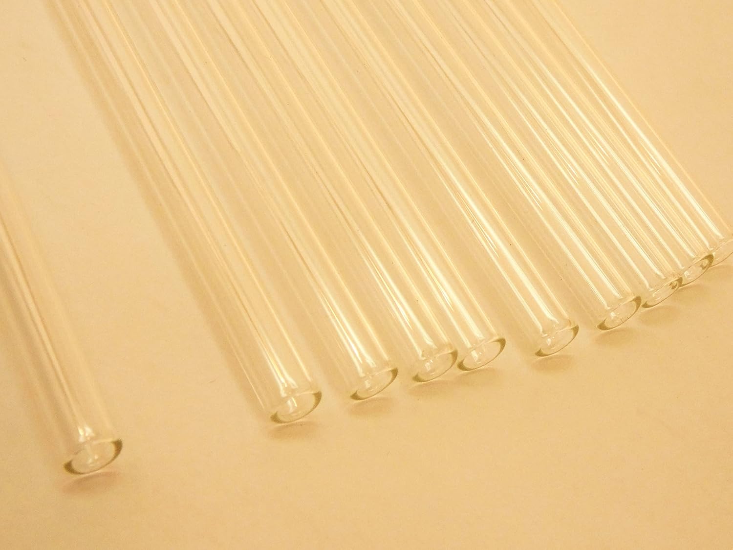 Pack of 10 Glass Tubing, 12 Inch Long, Borosilicate Glass Tube, Out Diameter 6mm, Inner Diameter 4mm.