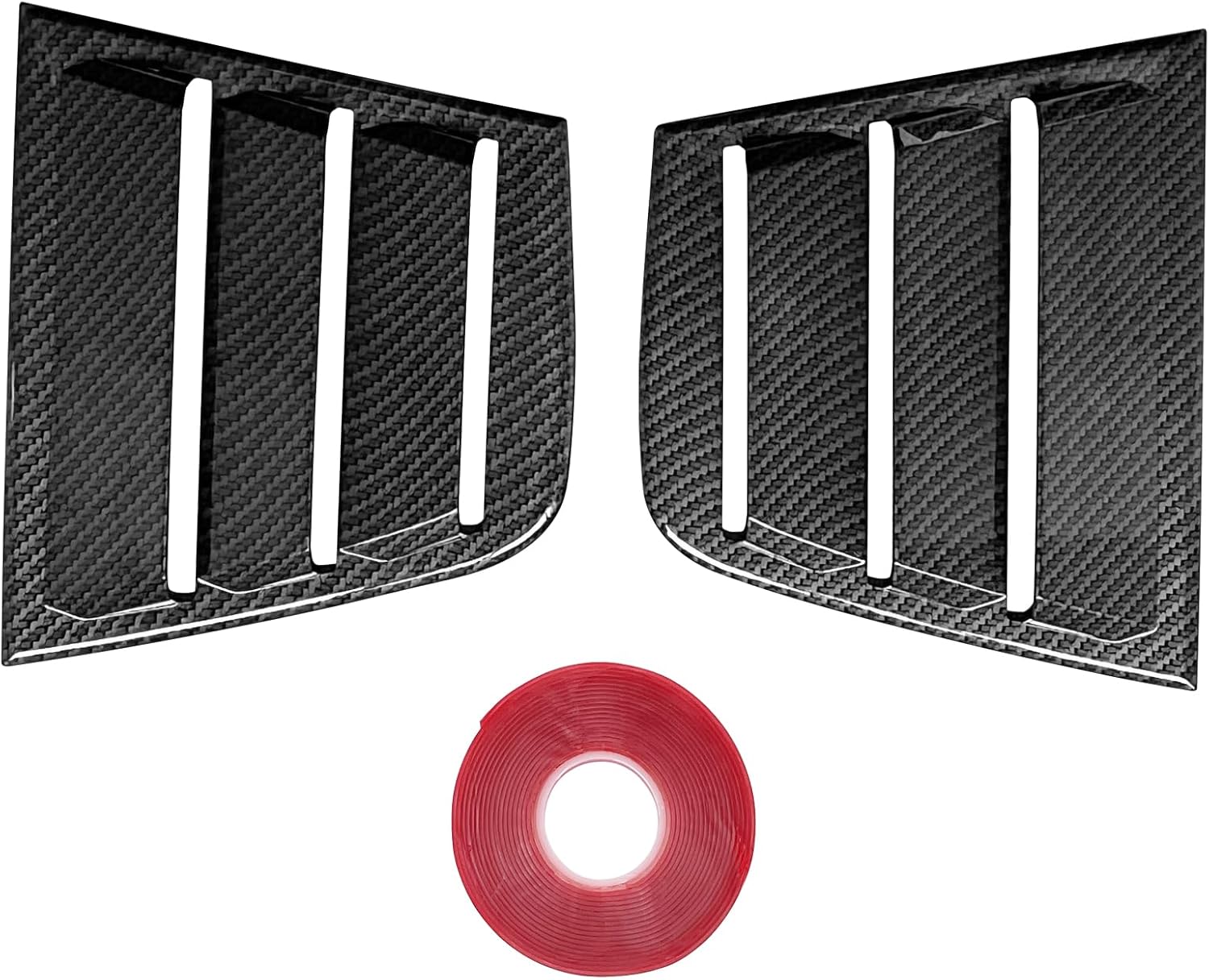 TENGBASE for Dodge Charger 2011-2023 2024 Side Window Shades Cover Blinds, Dodge Charger Window Louver ABS Carbon Fiber (2Pack)