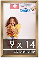 Vista 280 de Poster Palooza Marco de madera de bronce dorado de 26 x 34 pulgadas, acrílico UV, respaldo de tablero de espuma y accesorios para colgar incluidos