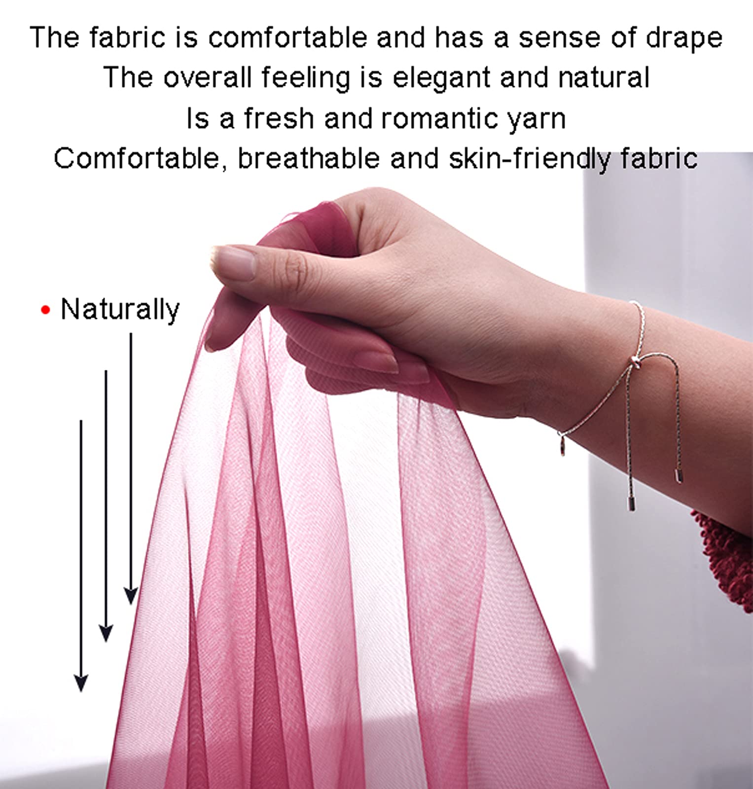 150 cm Breit Organza Stoff Tüll Stoff Transparente Rolle Organza Sheer Stoff Eleganter Dekorativer Stoff für Hochzeitsstuhl Tischdekoration Party DIY Crafts(Hellgrün)(Size:1.5 * 15m)