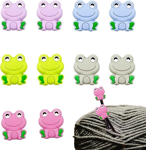 Miniatura 8 de Paquete de 10 protectores de punta de aguja de silicona, accesorios y suministros para tejer, tapones para agujas de tejer, protectores de puntos,