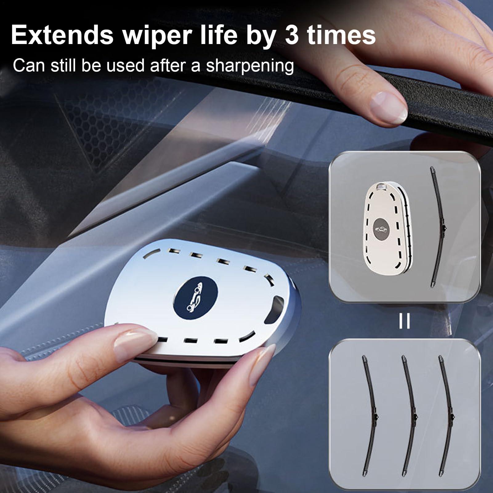 Wiper Strip Restorer - Windshield Wiper Trimmer, Repair Tool | Ergonomic Portable Multi-Function Maintenance Accessory, Ideal for Truck, Van, and Car Wiper Blade Restoration, Keeps Your Wipers in Top