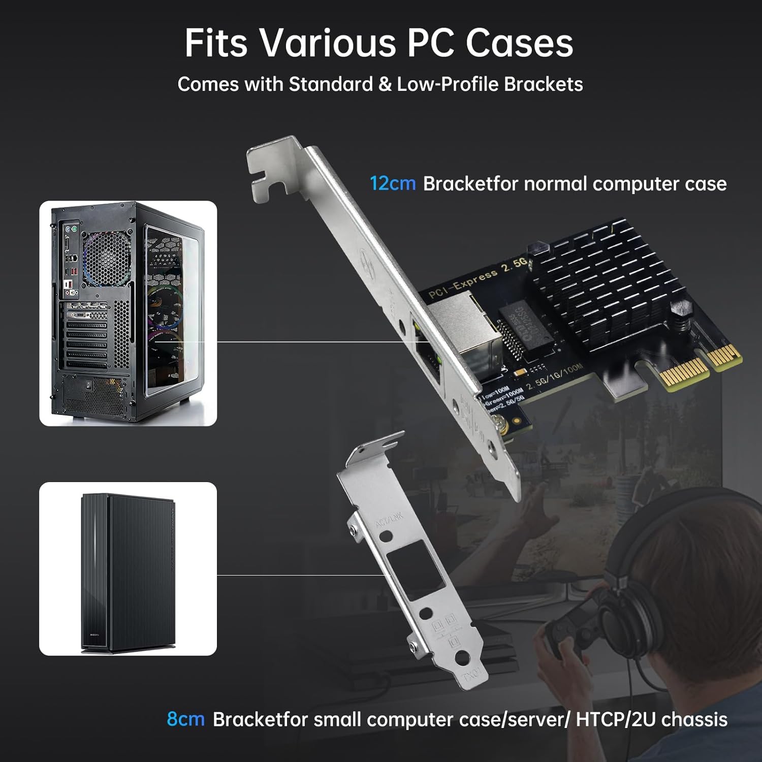 2.5Gb PCIe Network Card with Intel I226-V Chip, 2500M/1000M/100M Network Adapter NIC, PCIe 3.1 X1, PCI Express Gigabit Ethernet Card for Windows 10/11, Linux Kernel 5.16.18/RHEL8.6, VMware ESXi8.0 - Image 4