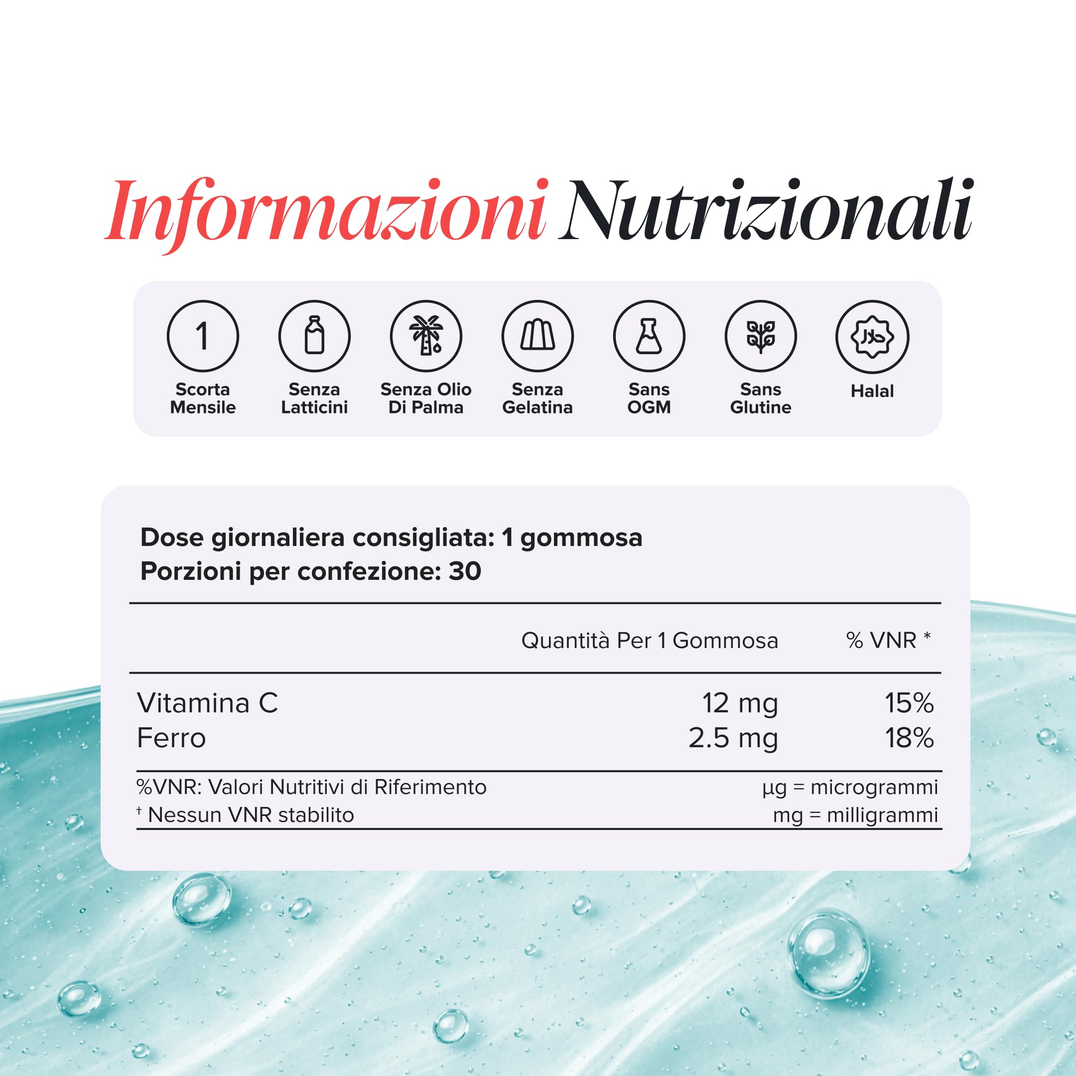 Ferro Bambini Gommose – Ferro + Vitamina C per l'Assorbimento – Energia, Globuli Rossi e Difese – Vegano, Senza Glutine – 30 Gommose Gusto Fragola – Novomins