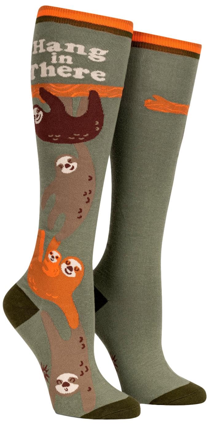 Sock It To MeWomen's Hang in There Sloth Knee High Socks, One Size