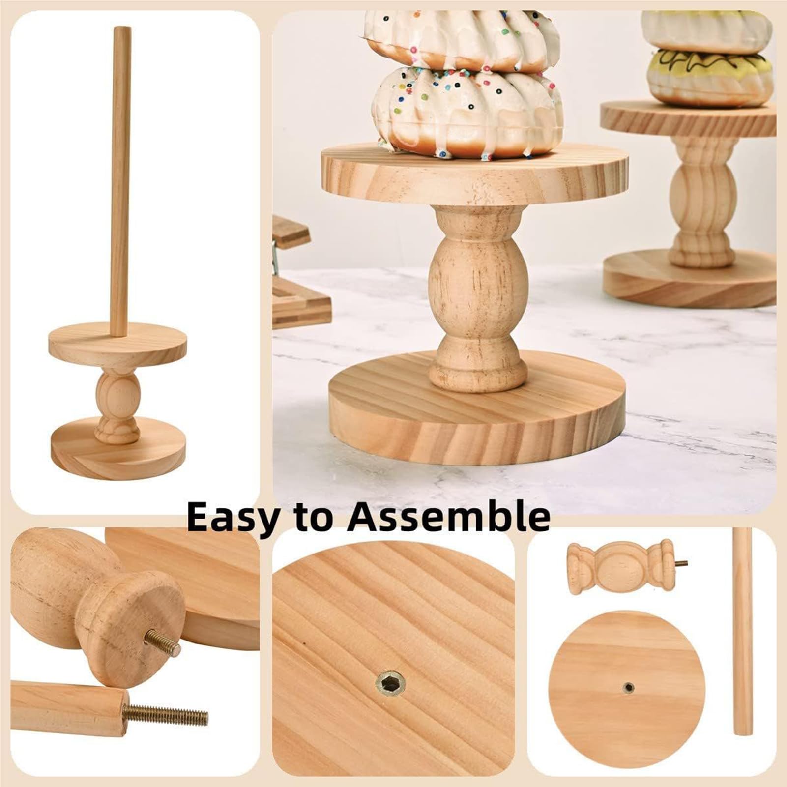 Soporte Para Donuts Estante Expositor | Torre Para Donas Y Bagels Para Postres Bodas Cumpleaños Navidad Shower Servicio De Mesa Buffet Hogar Restaurante Casa De