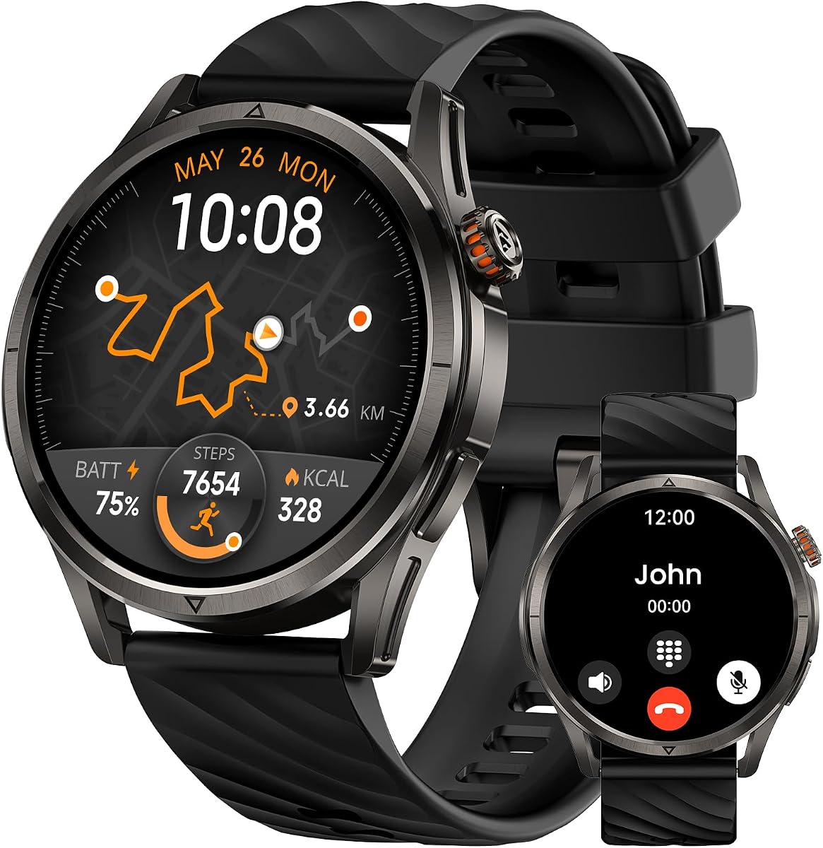 Magic R10 GPS Rugged Smart Watch for Men, 5 ATM & IP69K Waterproof | Stainless Steel Body, 50 Days Battery, 180 Sport Modes for Outdoor Activity, 24/7 Heart Rate & Sleep Monitor