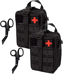 Borsa Primo Soccorso Tattica WYNEX EMT IFAK - Roll Up Con Gancio Molle - Per Gilet Tattici E Outdoor - Foto 6