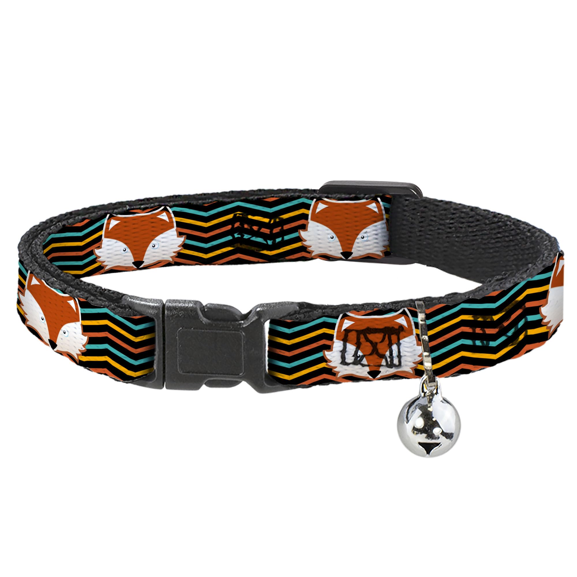 Collar de gato breakaway Buckle-Down antiahogo con estampado de zorro