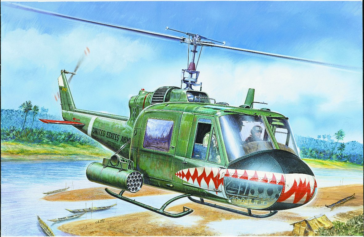 絶版!! 1/18 21st ヒューイ UH-1C ヘリコプター(CIA)モデル 21st Century Toys Ultimate Soldier 1 18 Uh-1c Huey Slick 1st