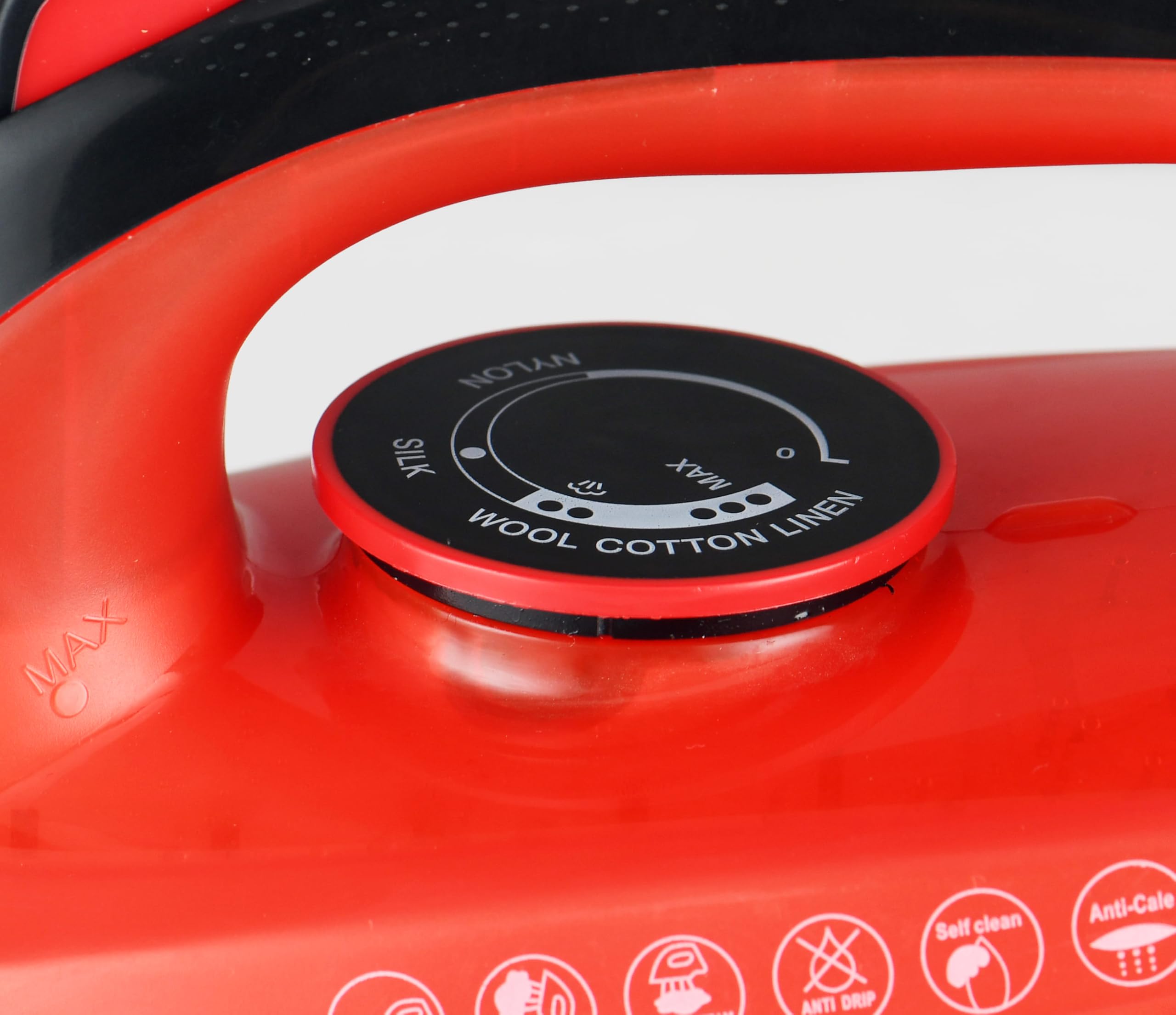 SENYA - Fer à Repasser Vapeur Sans Fil, Débit Vapeur 35 g/min, 2400W Semelle en Céramique, Défroissage Vertical Rouge Simple Move V2