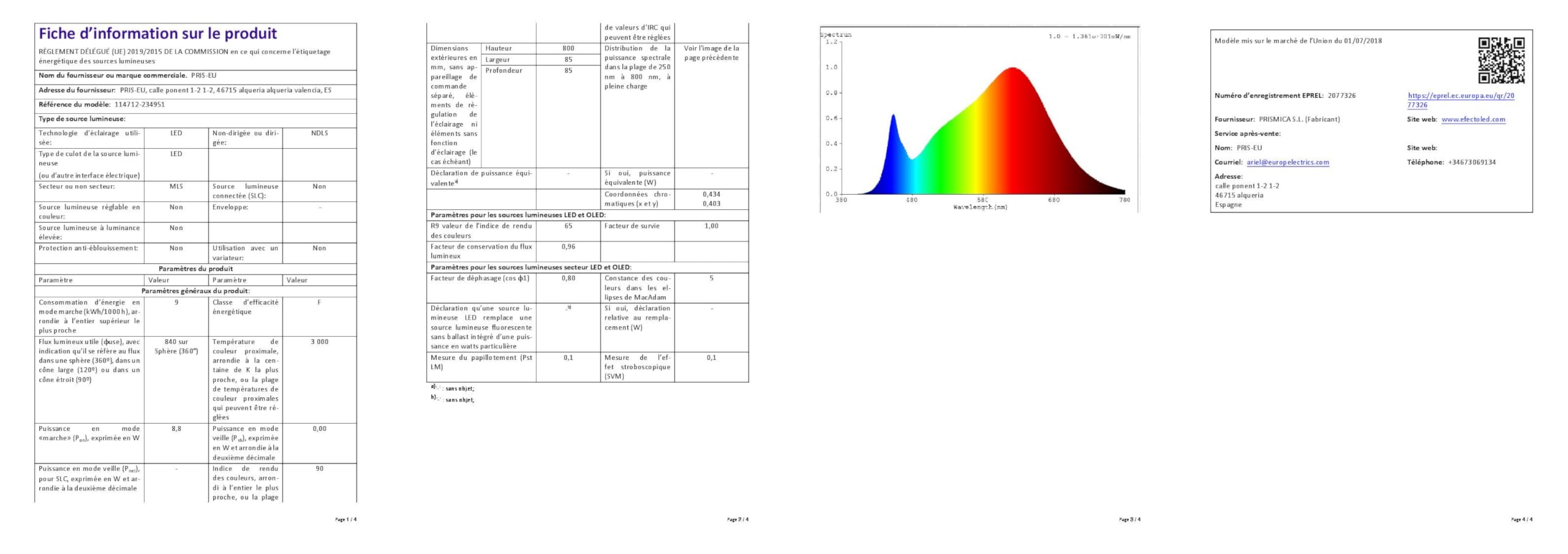 LEDKIA Baliza Exterior LED 8W Superficie Pie 80cm Aidan Antracita