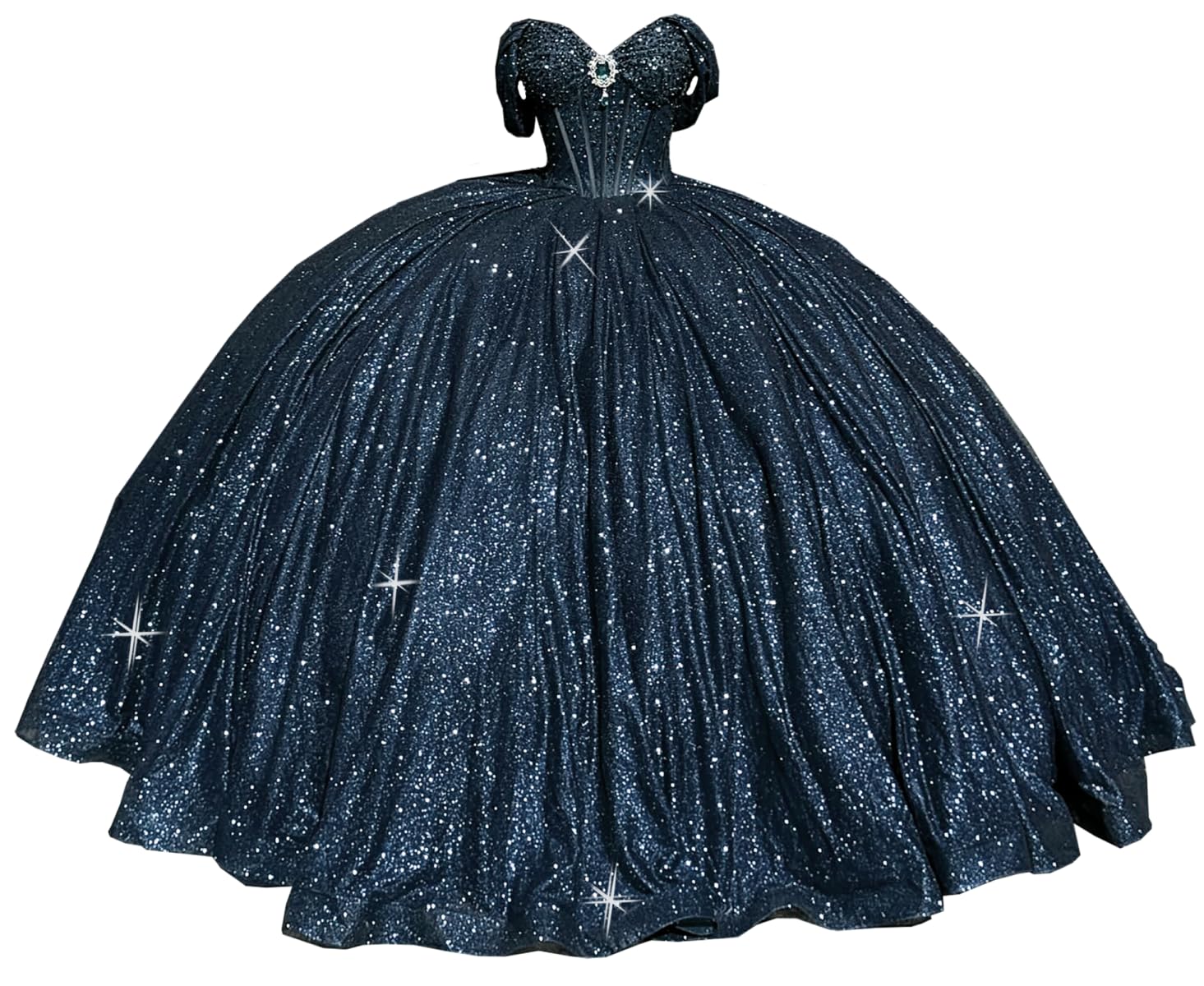 Sparkly Quinceanera Dress With Bow Puffy Sweet 16 Dresses Ball