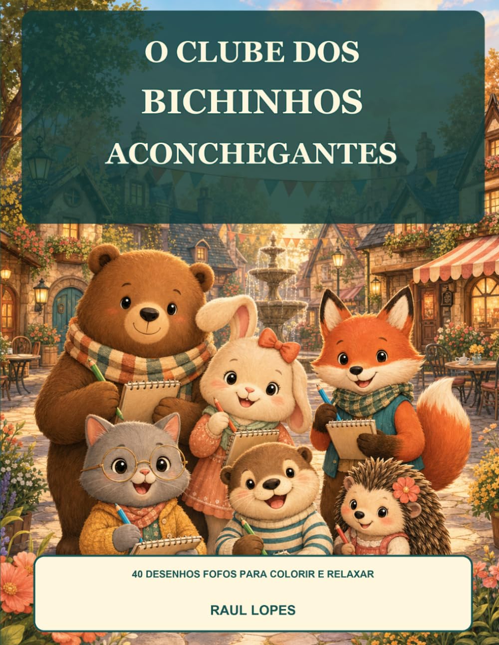 O Clube dos Bichinhos Aconchegantes: 40 desenhos fofos para colorir e relaxar