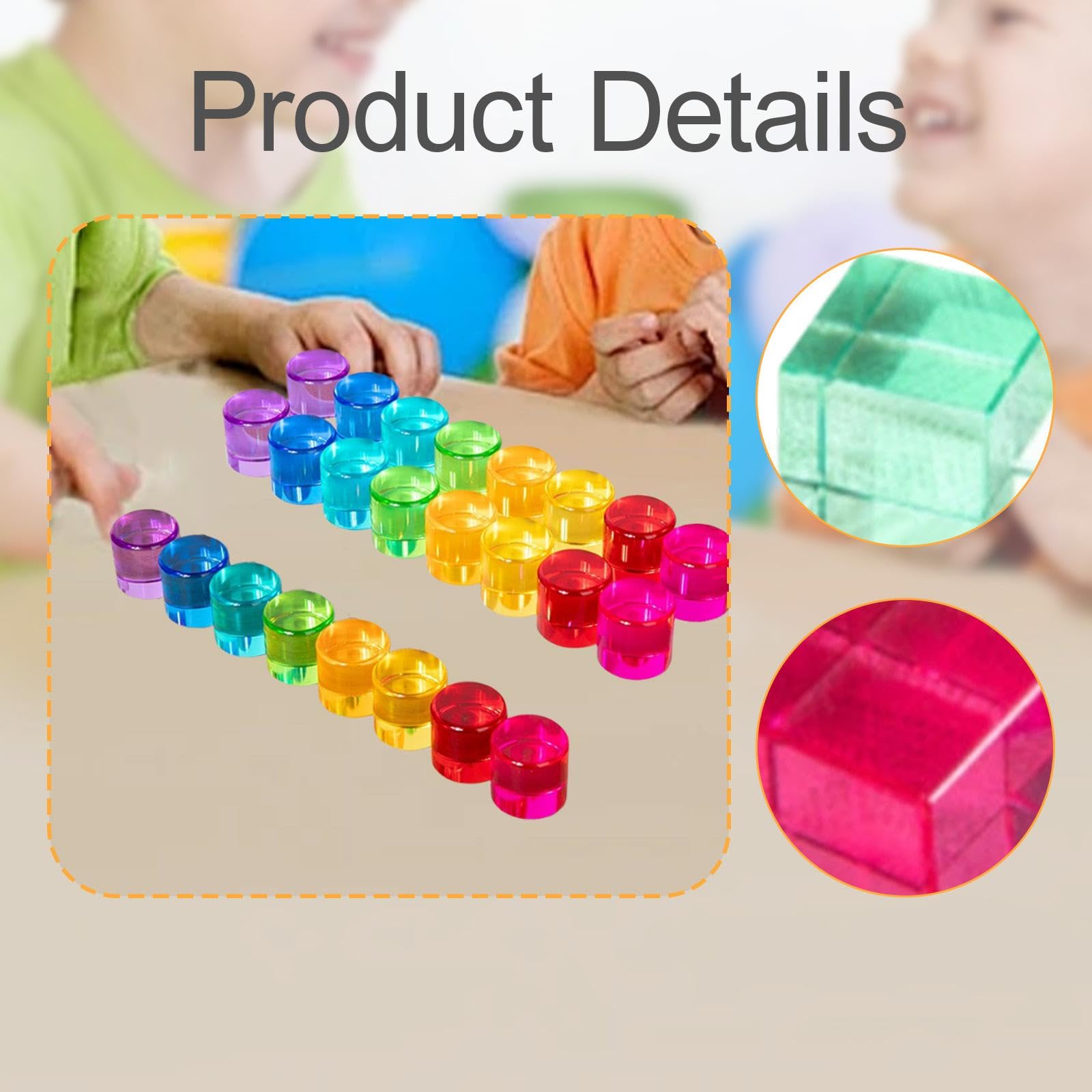 Bloques Apilables Acrílicos Stacker para Niños Y Niñas