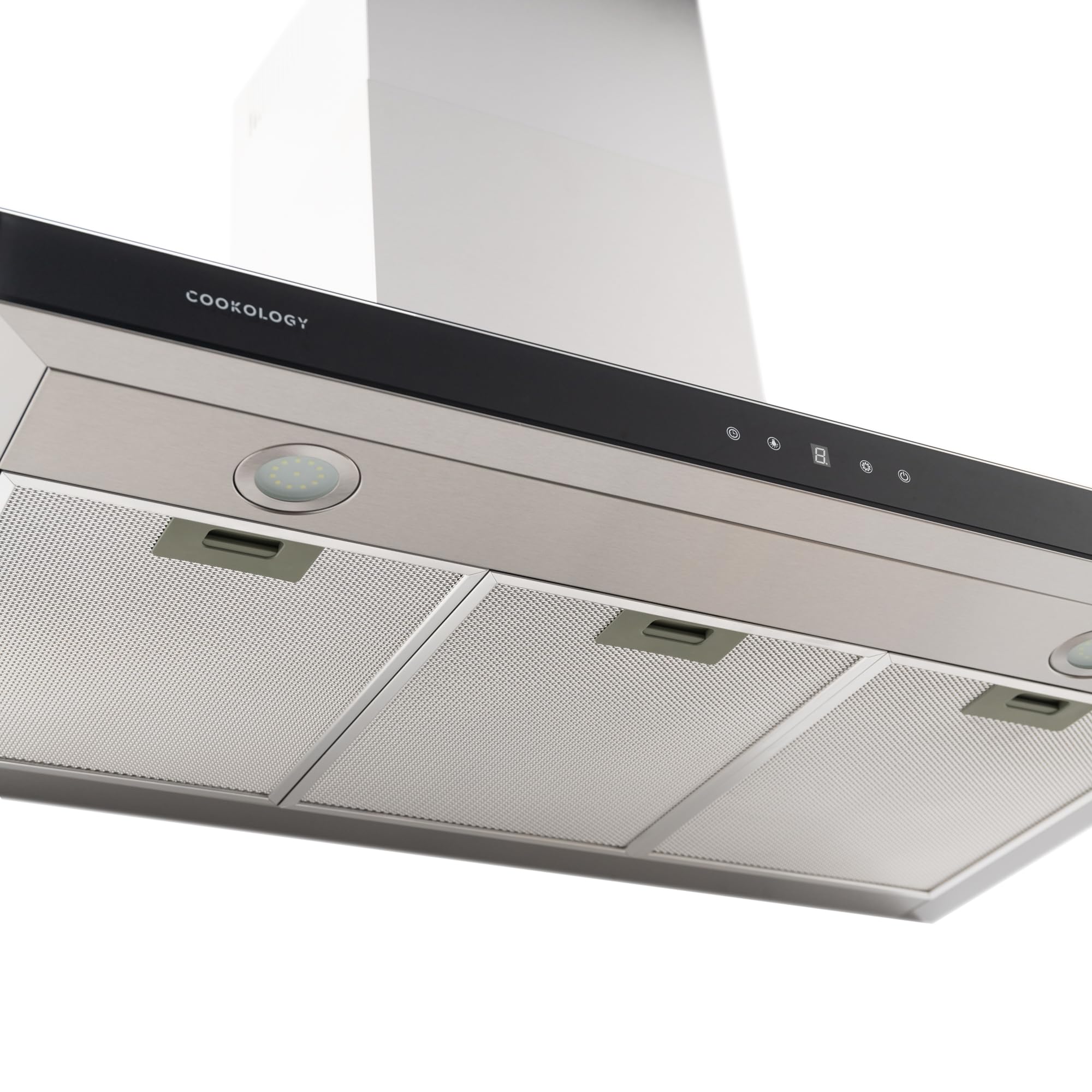 Cookology LINT901SS/A++ Touch Control Cooker Hood, A++ Energy Rated, Kitchen Wall Mounted Chimney Extractor Fan, 90cm T-Shaped Box Style, 3 Speed Powerful Extraction - Stainless Steel — view 7