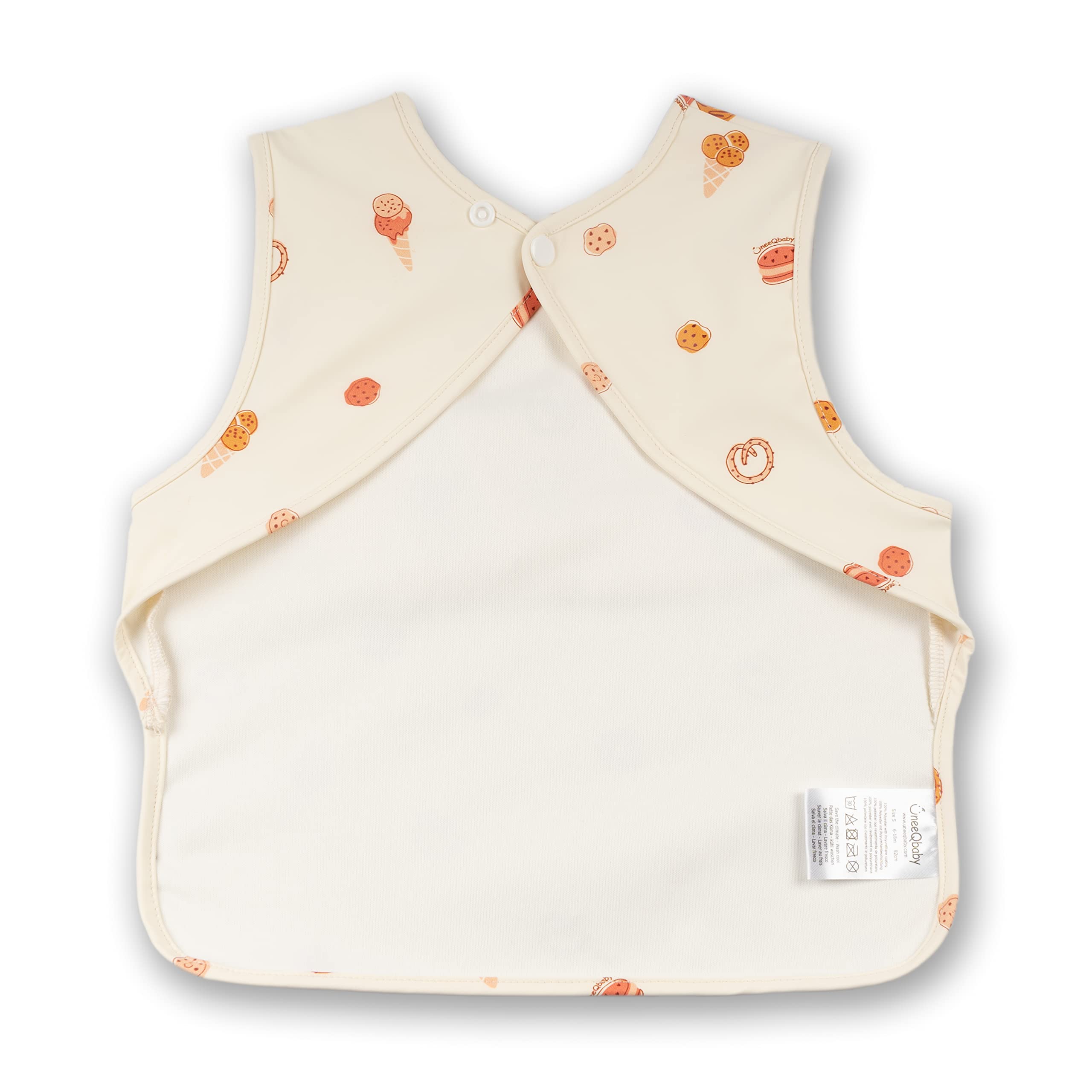 ÜneeQbaby Bavaglini Impermeabili (2 Pezzi), Senza Maniche, Certificato Oeko-TEX con Tasca sul Petto per Alimentazione & Gioco…