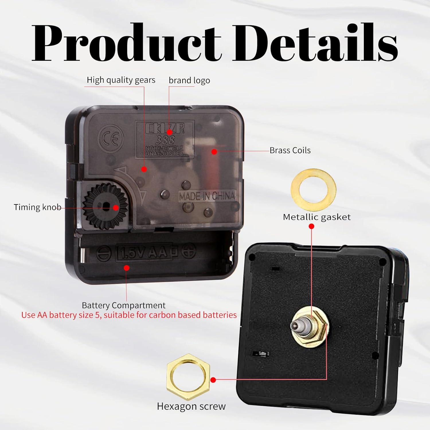 Watch Quartz Clock Movement - DIY Decorative Painting Clock Mechanism, Precision Quartz Movements