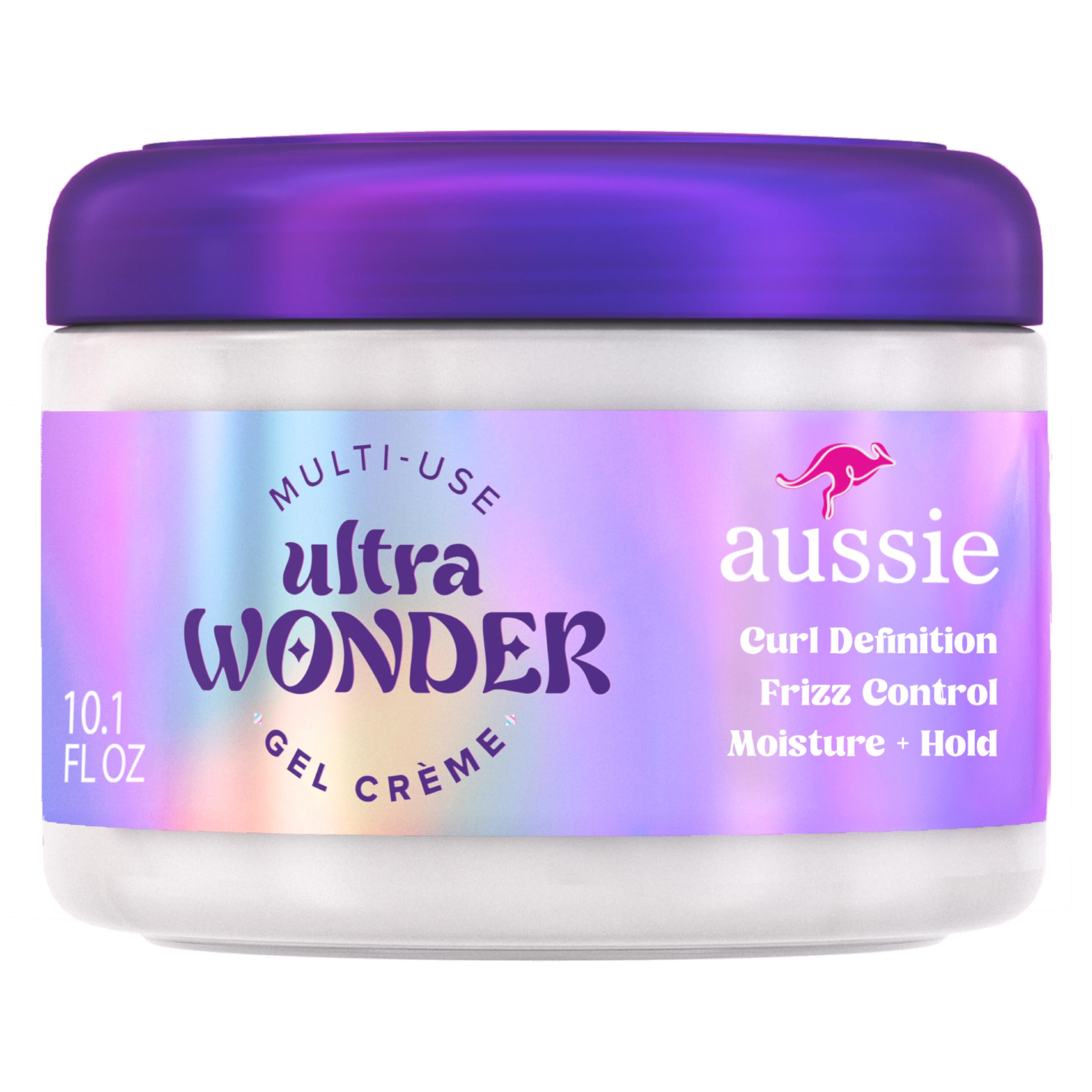 Aussie Ultra Wonder Gel Crème All-in-1 Moisturizing Hold Styler, Gel + Cream, for All Hair Types and Curls, 10.1oz 10.1 Ounce (Pack of 1)