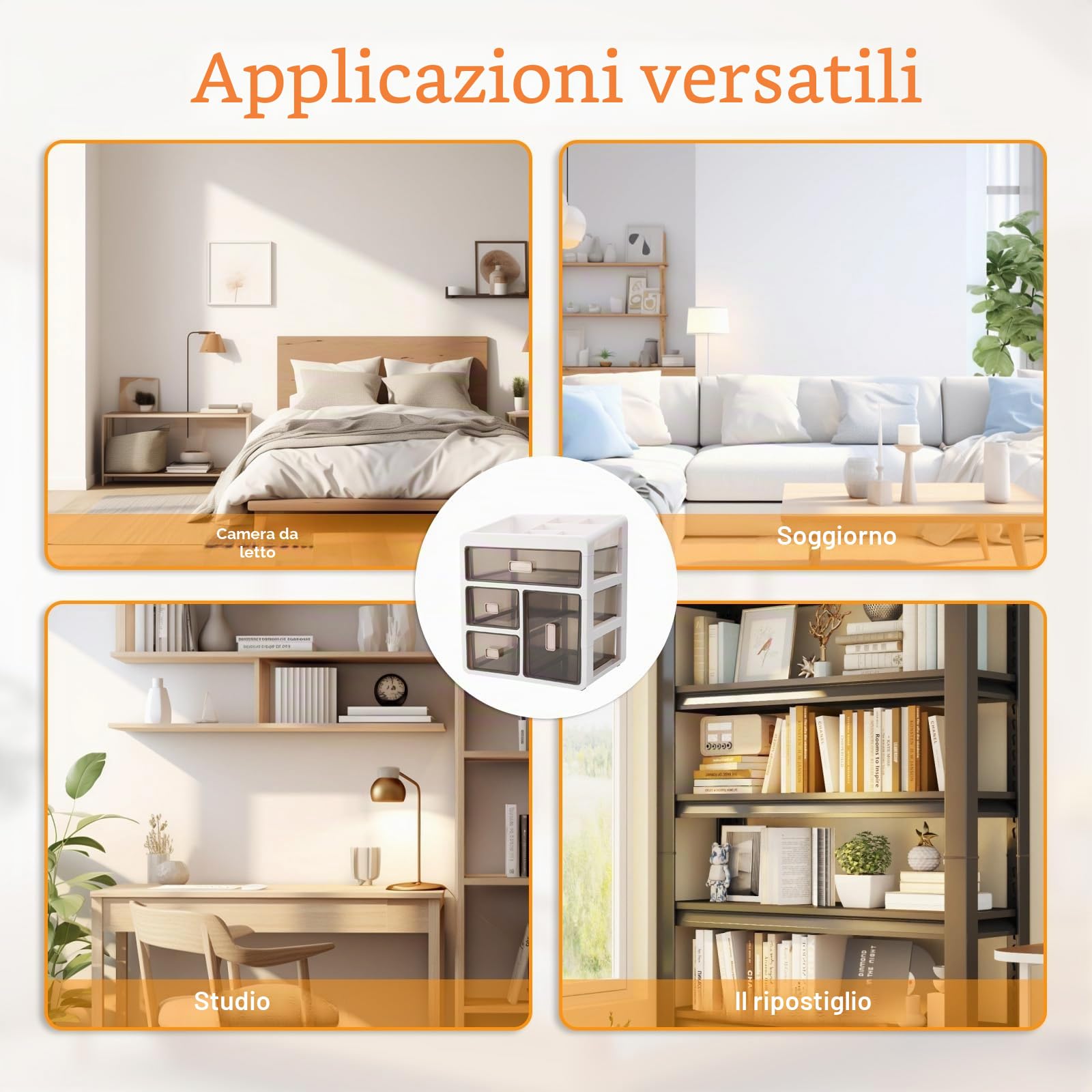 Porta Medicine da Casa 4 Livelli,con Cassetti Trasparenti | Organizer Medicinali,Scatola Medicine Grande per Vitamine, Pronto Soccorso, Ufficio e Bagno,Plastica Resistente