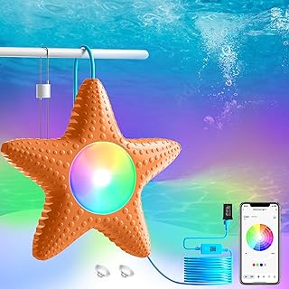 Pool Lights Underwater, 10W/12V RGB Starfish LED Pool Lights Above Ground, IP68 Waterproof Swimming Submersible Led Lights with App Control, Color Changing Pool Light for Above, Inground Pool, 26Ft