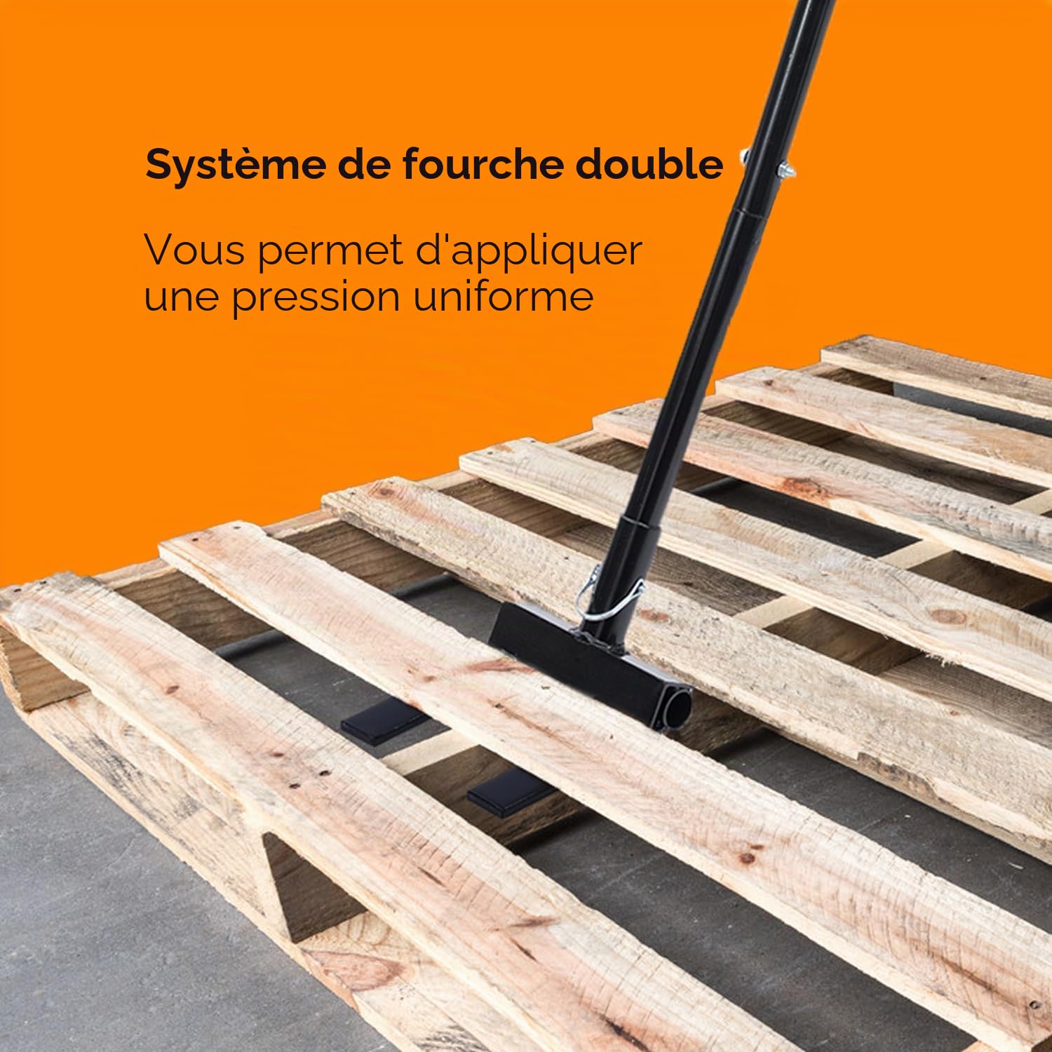 TOPWAY Pallet Buster Deck Wrecker Outil 45 Pouces Robuste Barre de Démolition pour Casser les Palettes en Bois et le Démontage de Pont avec Poignée Amovible en 3 Sections