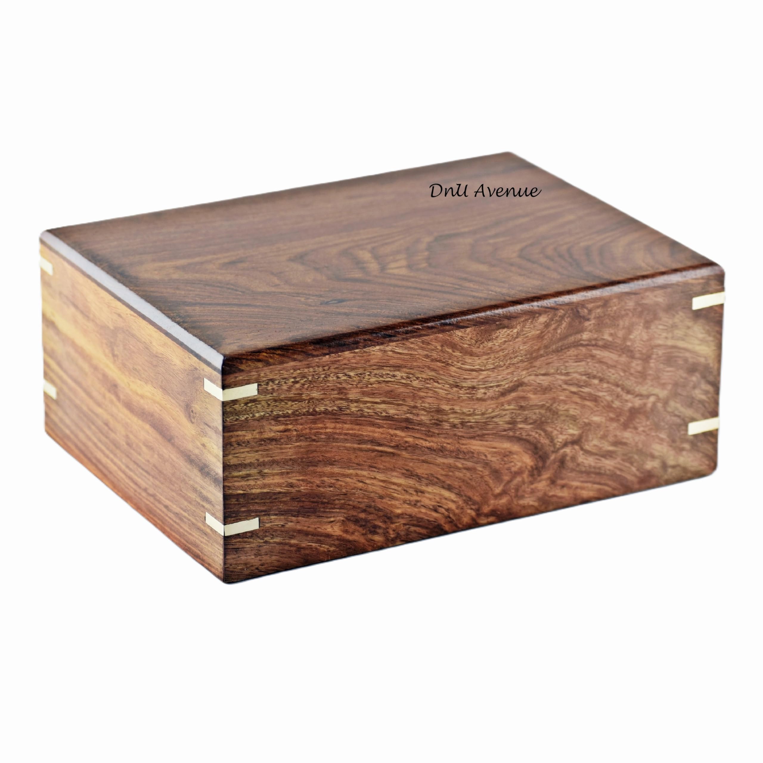 Wooden Cremation Urns for Human Ashes Adult Eco-Friendly Funeral Cremation Urn for Pets Sustainable Memorial Ash Box Decorative Urn Box Keepsake with Premium Wood (Large : 9.5x7x4)