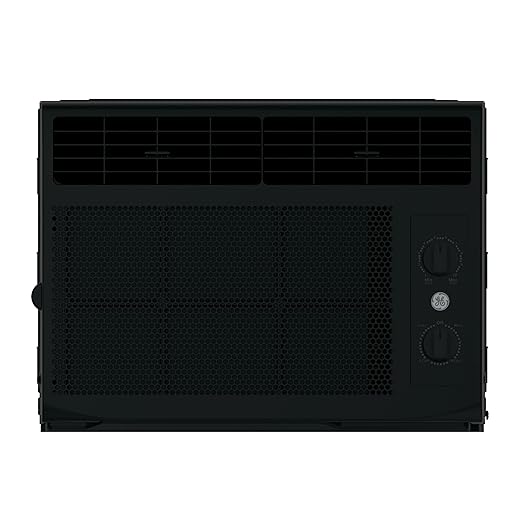 GE Window Air Conditioner Unit, 5,000 BTU for Small Rooms up to 150 sq ft. with Manual Adjustable Fan and Cooling Settings, Perfect for Bedroom or Living Room, Easy Install Kit Included, Black