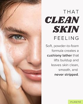 Purete Greenwash Enzyme Cleansing Powder for Face | Ceremonial Matcha Powder-to-Foam Cleanser | Water-Activated Gentle Exfoliating Face Wash | Made in Japan | 1.4 oz