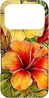 Vista 30 de Hawaiian Tropical Yellow Red Hibiscus Plumeria Case for iPhone 17